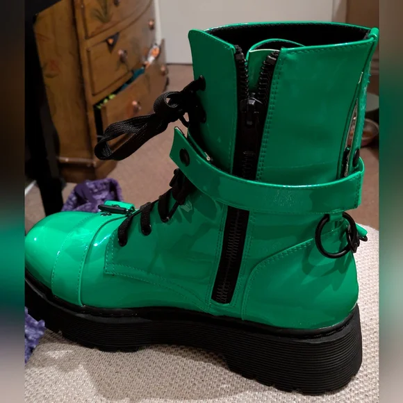 Current Mood Atomic Slime Combat Boots size 11 - Picture 11 of 14